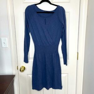 EUC Prana Blue Long Sleeve Dress